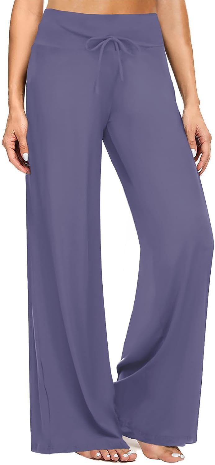 Gaucho  Wide Leg Pants - Palazzo Yoga Pants Lounge Comfy Casual Drawstring