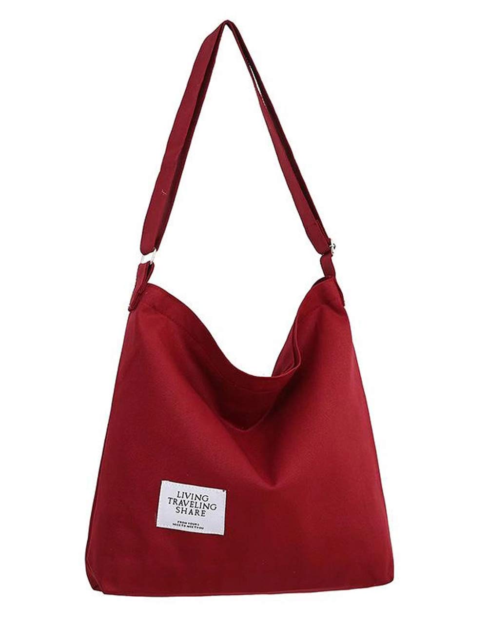 Women's Retro Large Size Canvas Shoulder Bag Hobo Crossbody Handbag Casual Tote