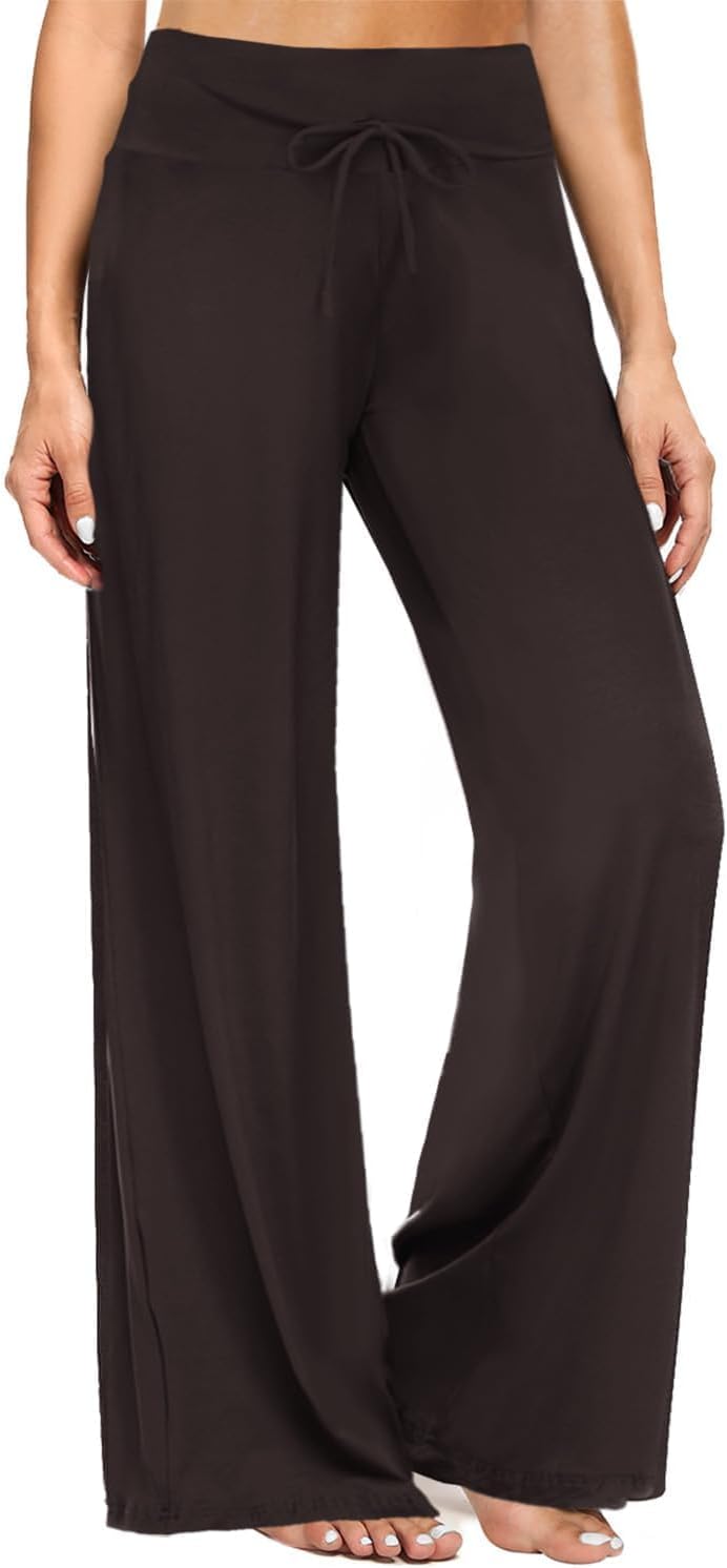 Gaucho  Wide Leg Pants - Palazzo Yoga Pants Lounge Comfy Casual Drawstring