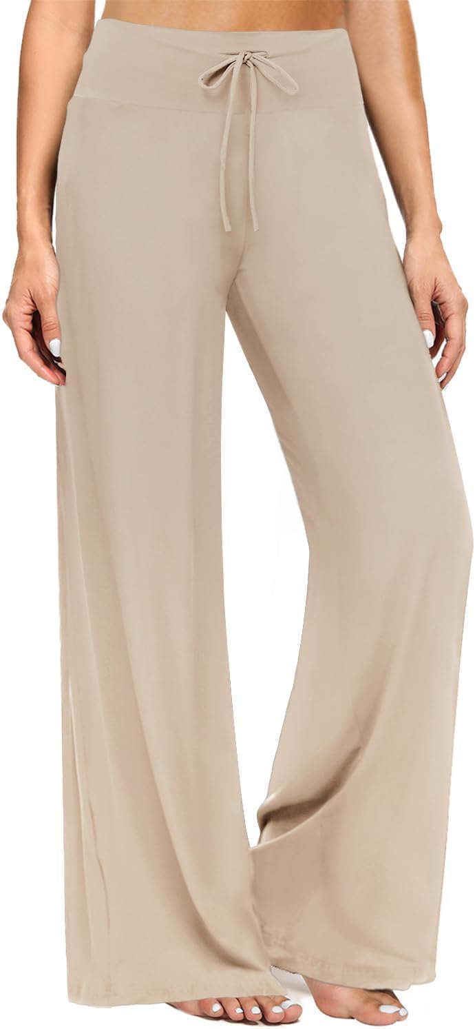 Gaucho  Wide Leg Pants - Palazzo Yoga Pants Lounge Comfy Casual Drawstring