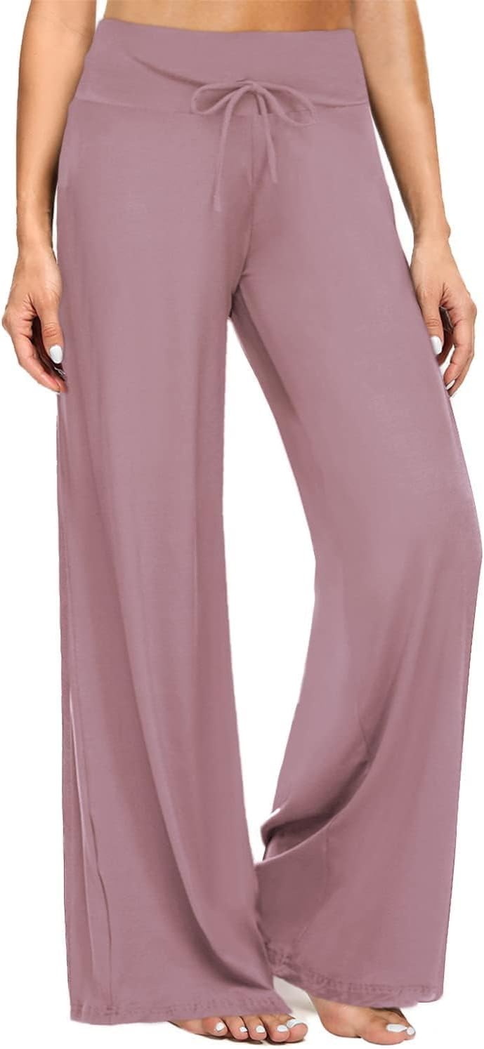 Gaucho  Wide Leg Pants - Palazzo Yoga Pants Lounge Comfy Casual Drawstring