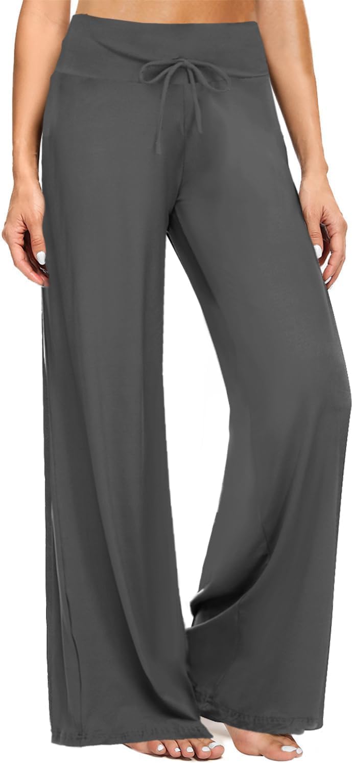 Gaucho  Wide Leg Pants - Palazzo Yoga Pants Lounge Comfy Casual Drawstring