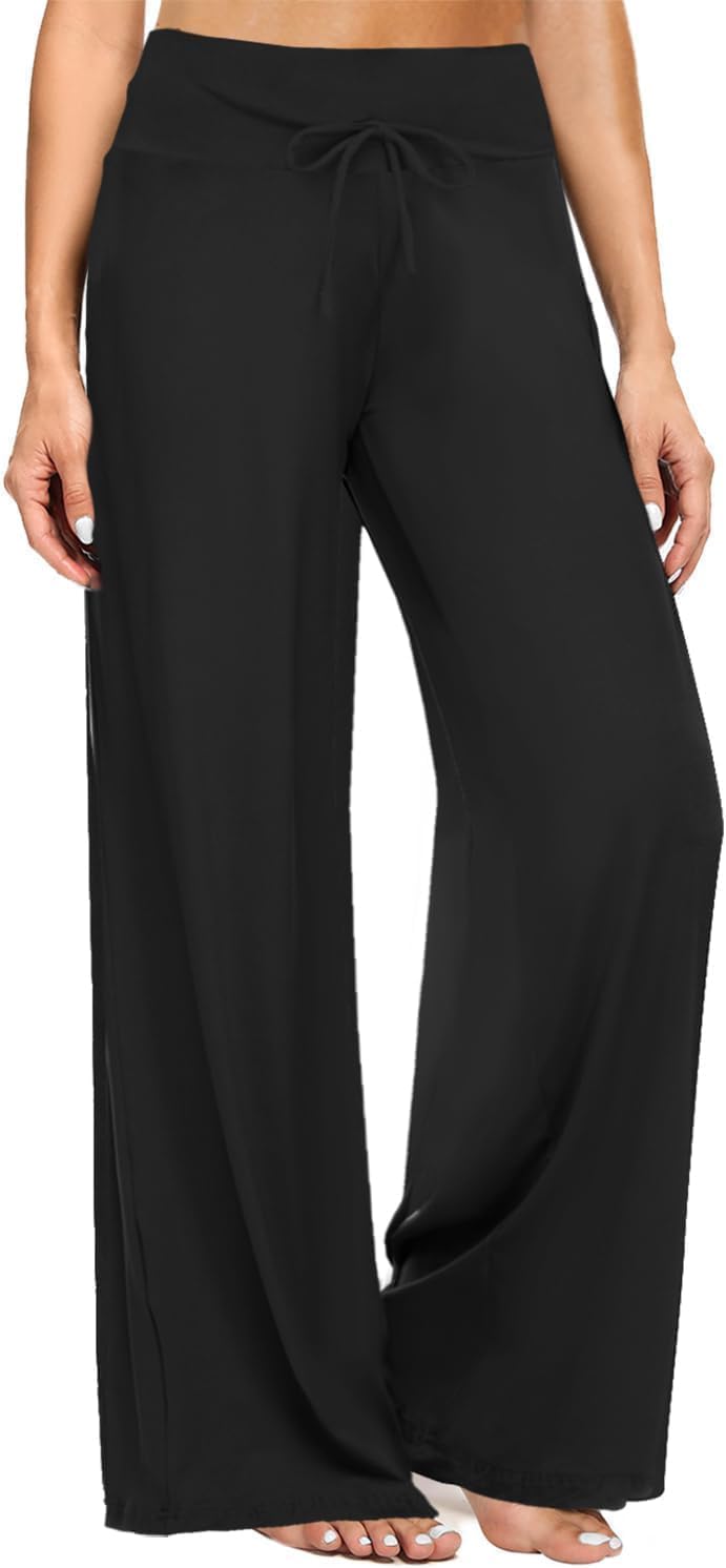 Gaucho  Wide Leg Pants - Palazzo Yoga Pants Lounge Comfy Casual Drawstring
