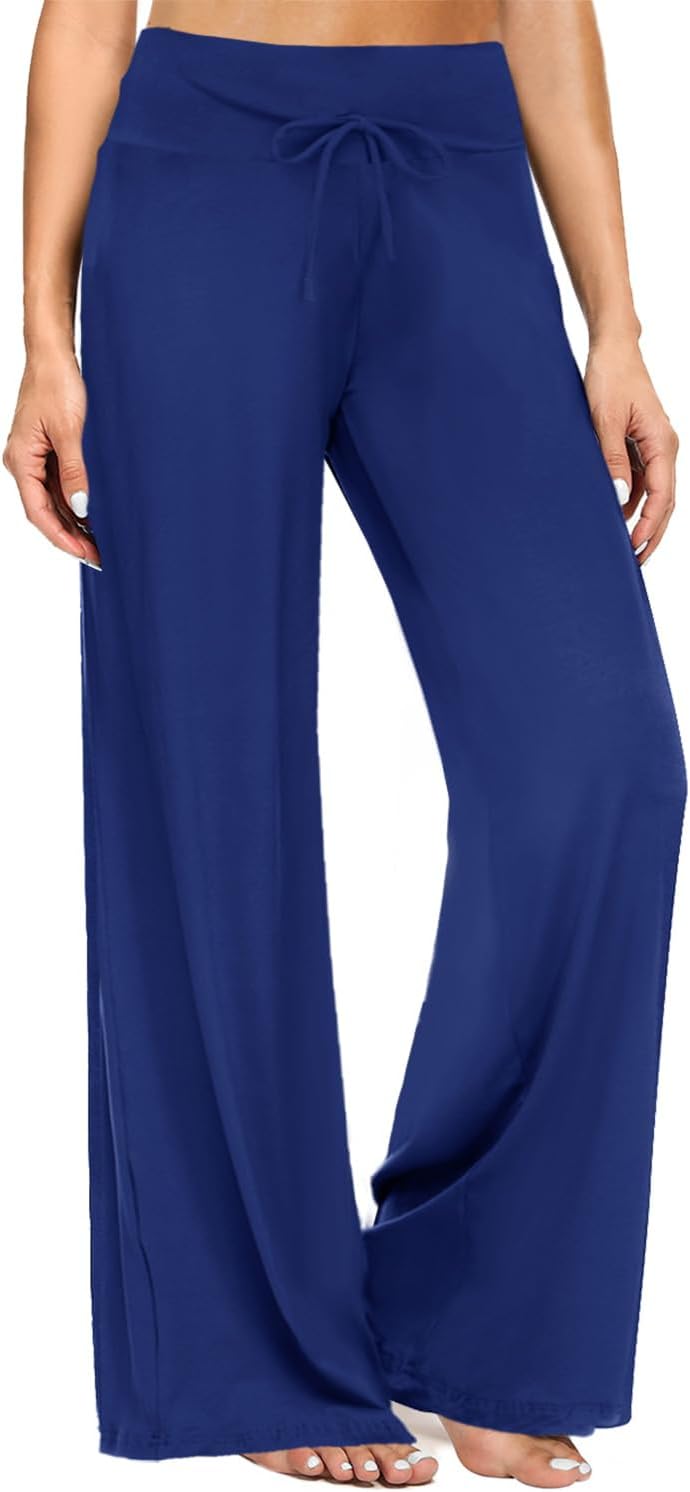 Gaucho  Wide Leg Pants - Palazzo Yoga Pants Lounge Comfy Casual Drawstring