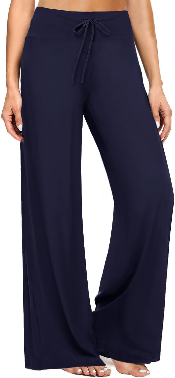 Gaucho  Wide Leg Pants - Palazzo Yoga Pants Lounge Comfy Casual Drawstring