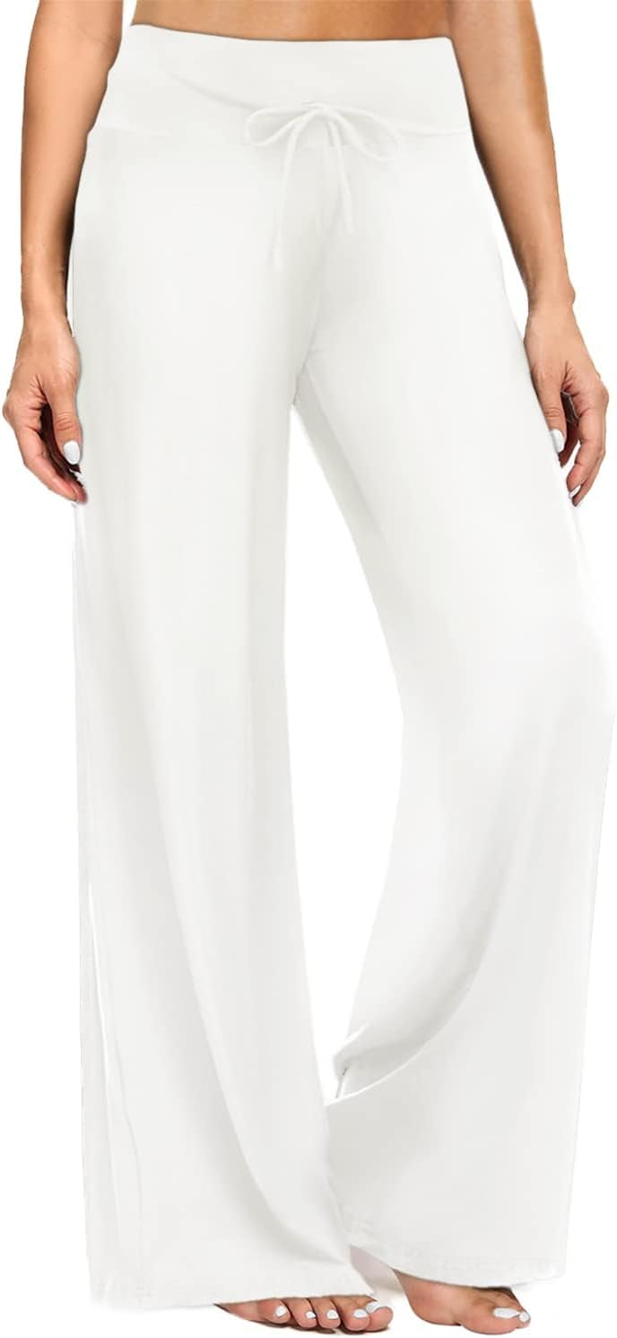 Gaucho  Wide Leg Pants - Palazzo Yoga Pants Lounge Comfy Casual Drawstring