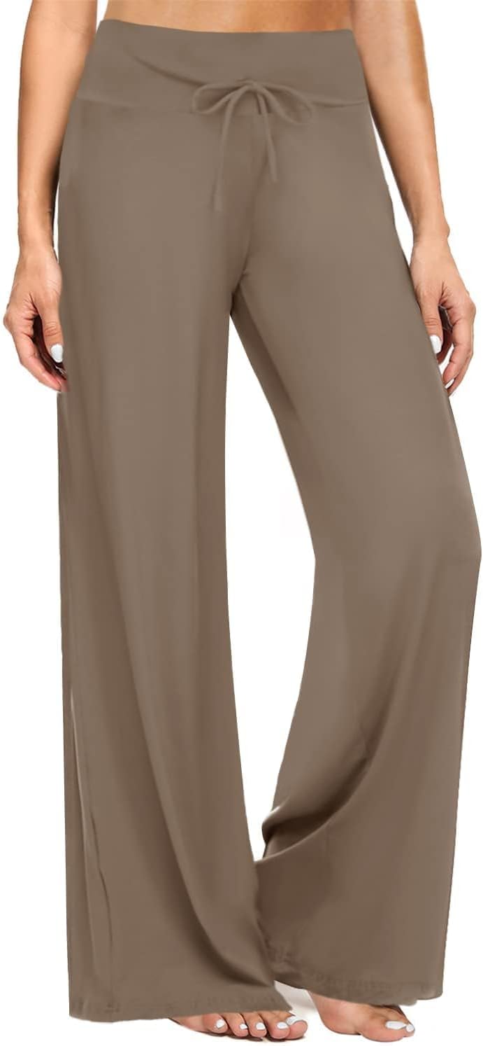 Gaucho  Wide Leg Pants - Palazzo Yoga Pants Lounge Comfy Casual Drawstring