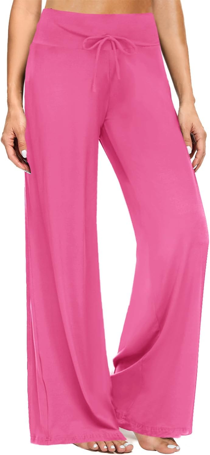Gaucho  Wide Leg Pants - Palazzo Yoga Pants Lounge Comfy Casual Drawstring