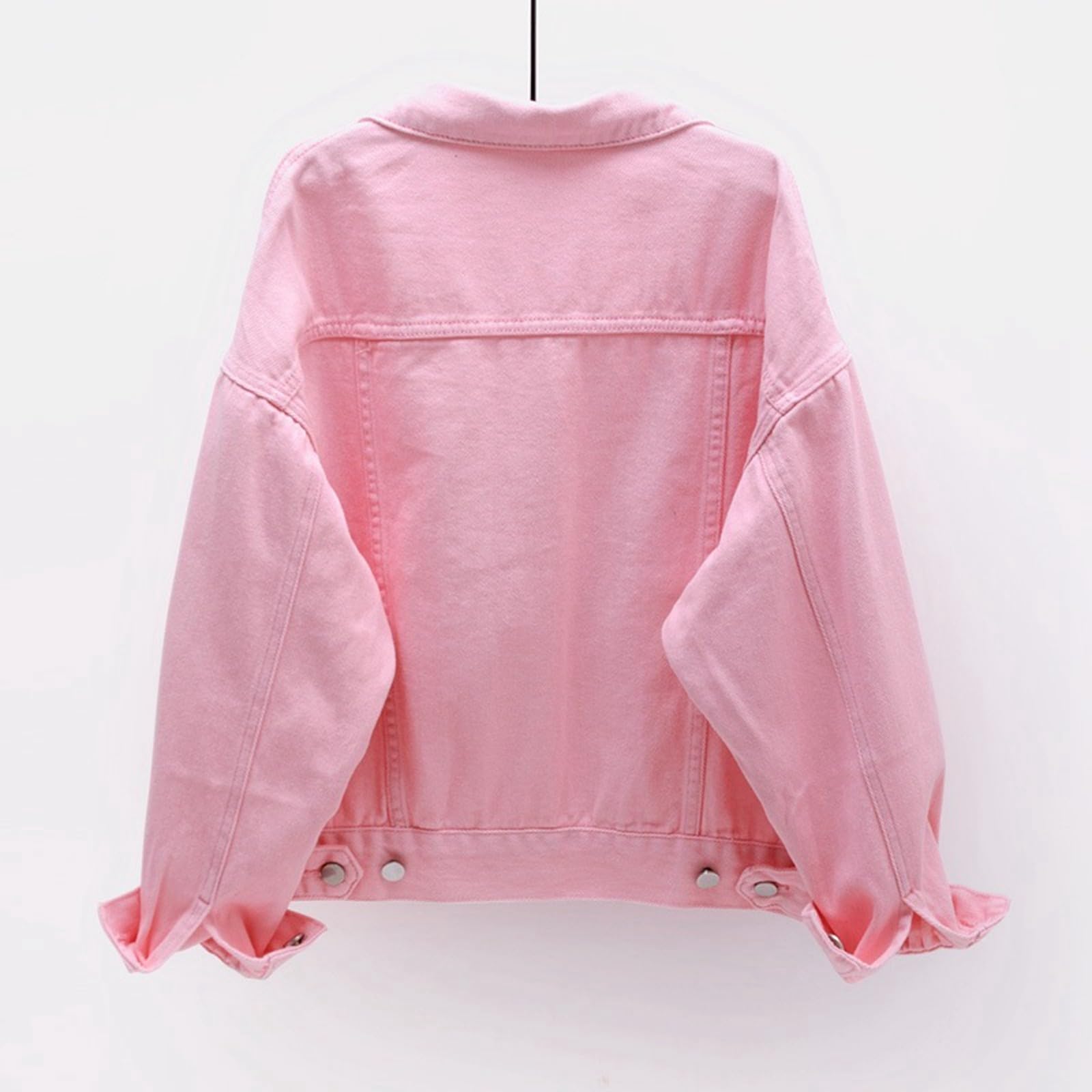 Plus Womens Denim Jackets Long Sleeve Button Jean Coats Fall Jacket With Pockets