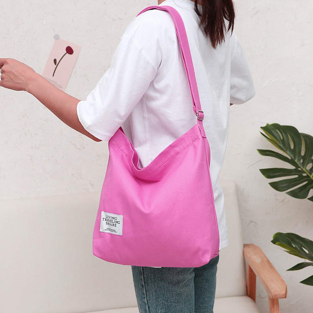 Women's Retro Large Size Canvas Shoulder Bag Hobo Crossbody Handbag Casual Tote