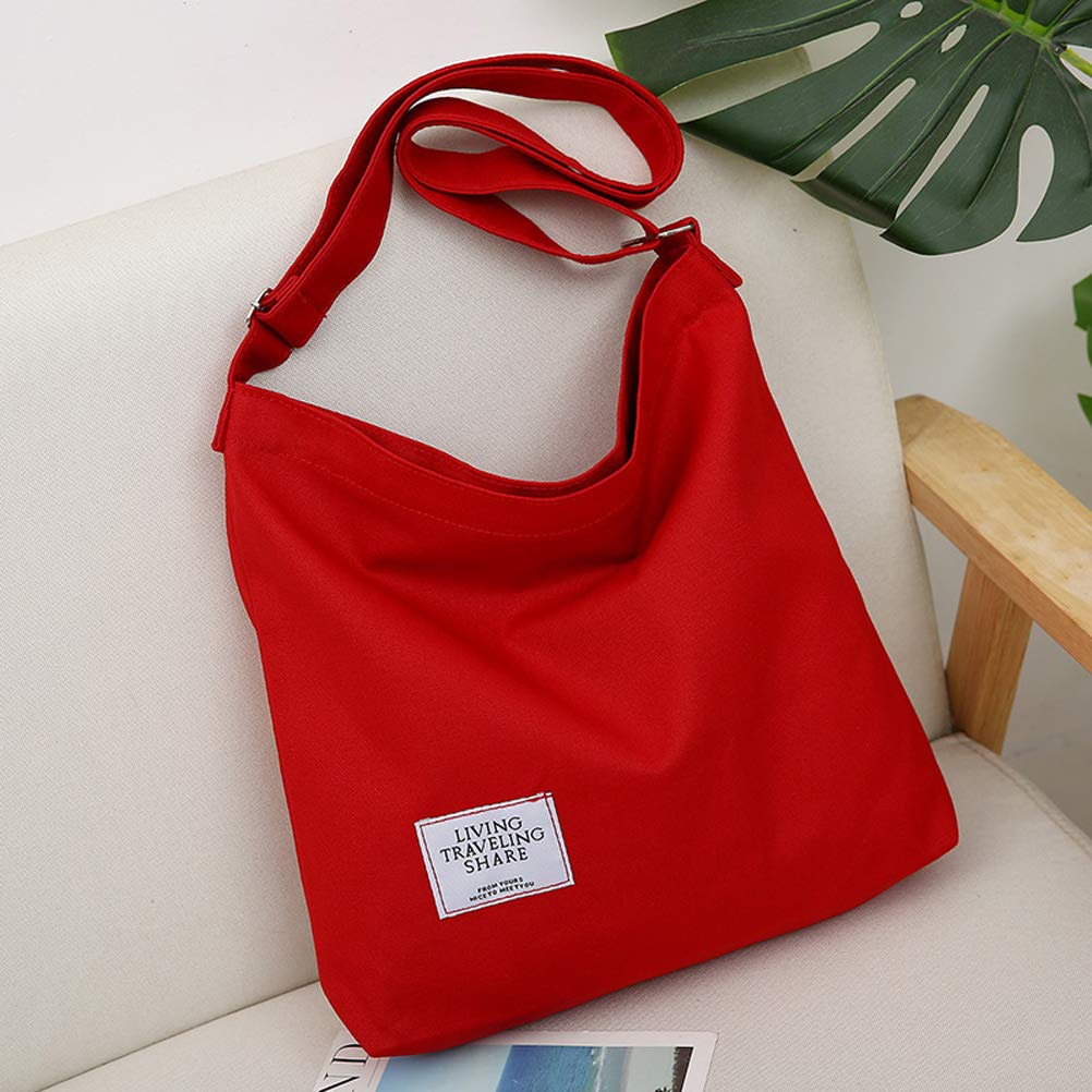 Women's Retro Large Size Canvas Shoulder Bag Hobo Crossbody Handbag Casual Tote