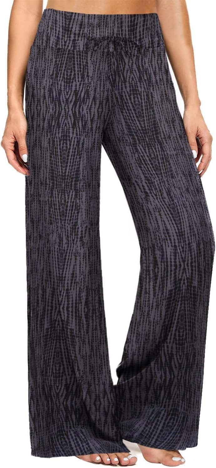 Gaucho  Wide Leg Pants - Palazzo Yoga Pants Lounge Comfy Casual Drawstring