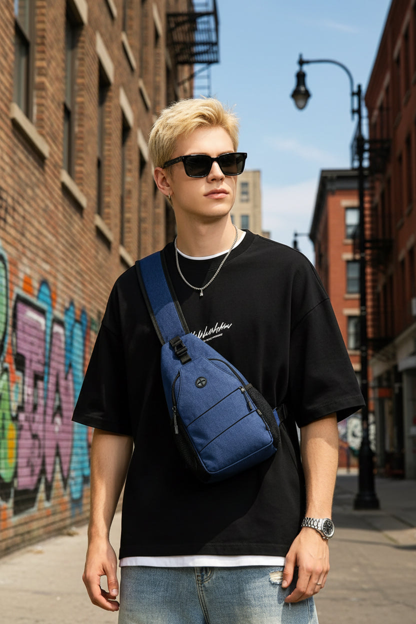 Travel Crossbody Bags for Women Men Trendy Sling Bag Backpack Casual Chest Bag with Convertible Shoulder Strap Waterproof