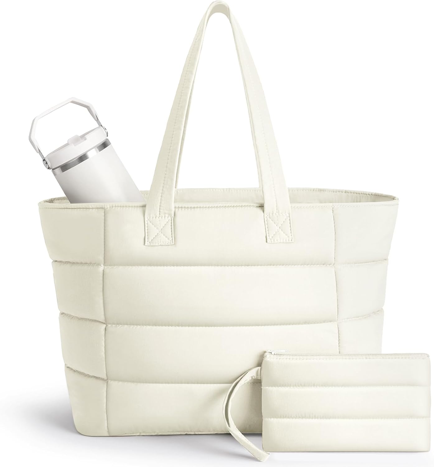 College Puffer Tote Healthcare Nursing School Bag for Women - Nurse Healthcare Student Laptop  HandBag with Bottle Pocket