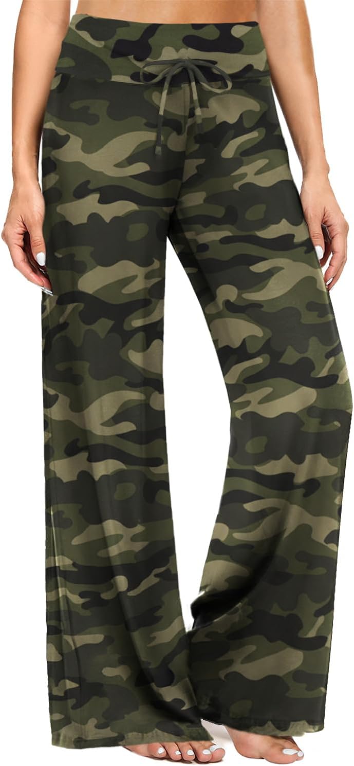Gaucho  Wide Leg Pants - Palazzo Yoga Pants Lounge Comfy Casual Drawstring