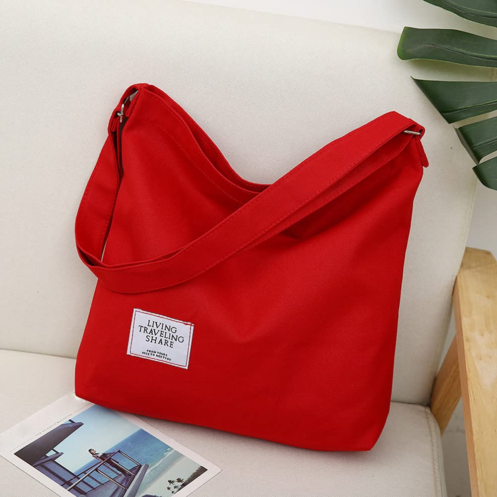 Women's Retro Large Size Canvas Shoulder Bag Hobo Crossbody Handbag Casual Tote