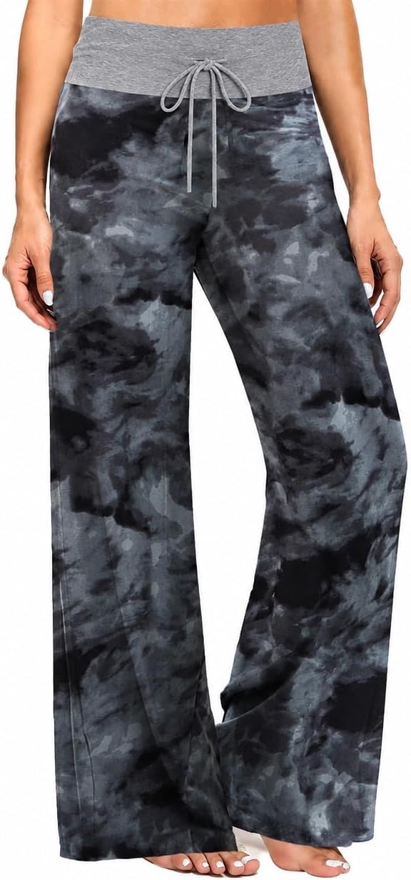 Gaucho  Wide Leg Pants - Palazzo Yoga Pants Lounge Comfy Casual Drawstring