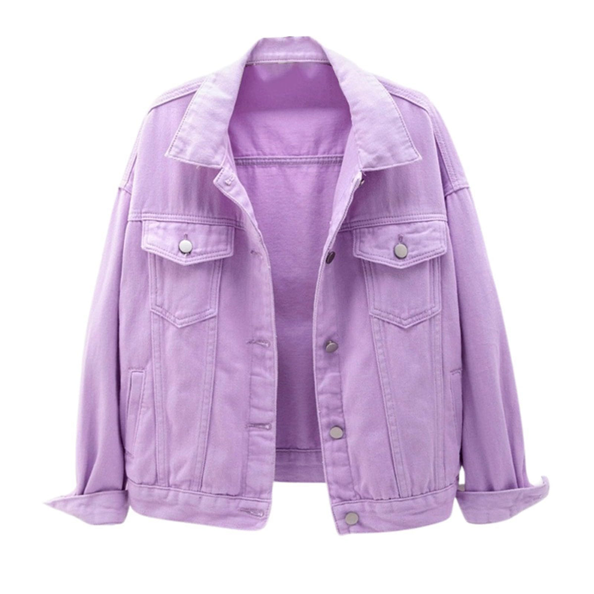 Plus Womens Denim Jackets Long Sleeve Button Jean Coats Fall Jacket With Pockets