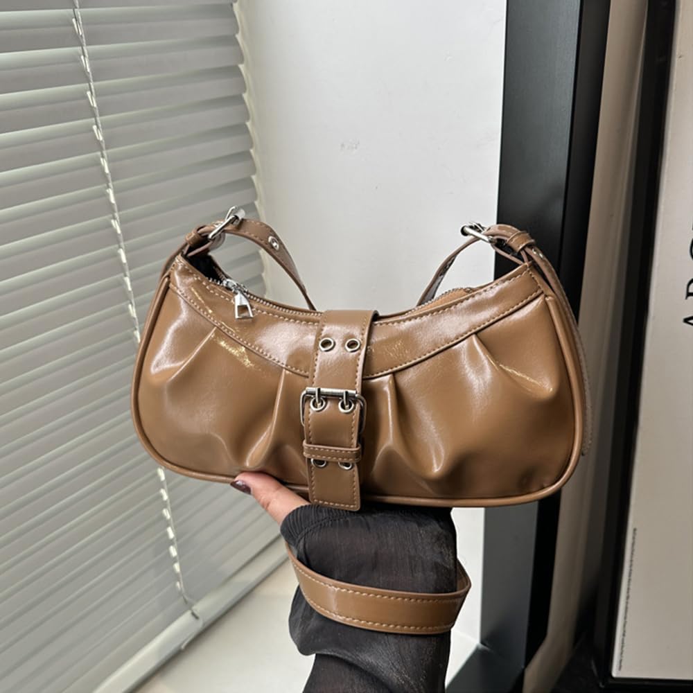 Y2K Shoulder Bag Leather Hobo Bags for Women, Small Cute Clutch Purses Millard Bag