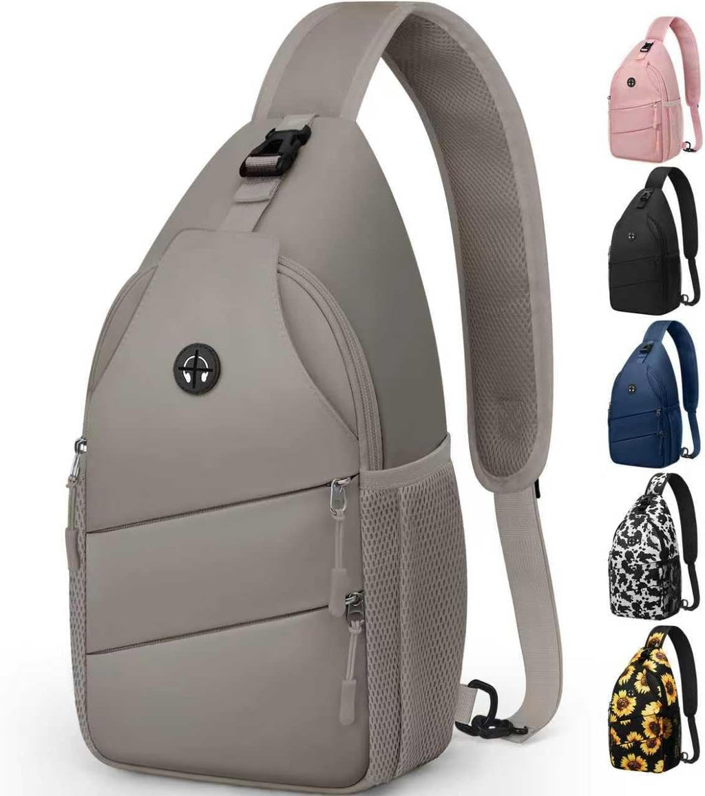 Travel Crossbody Bags for Women Men Trendy Sling Bag Backpack Casual Chest Bag with Convertible Shoulder Strap Waterproof