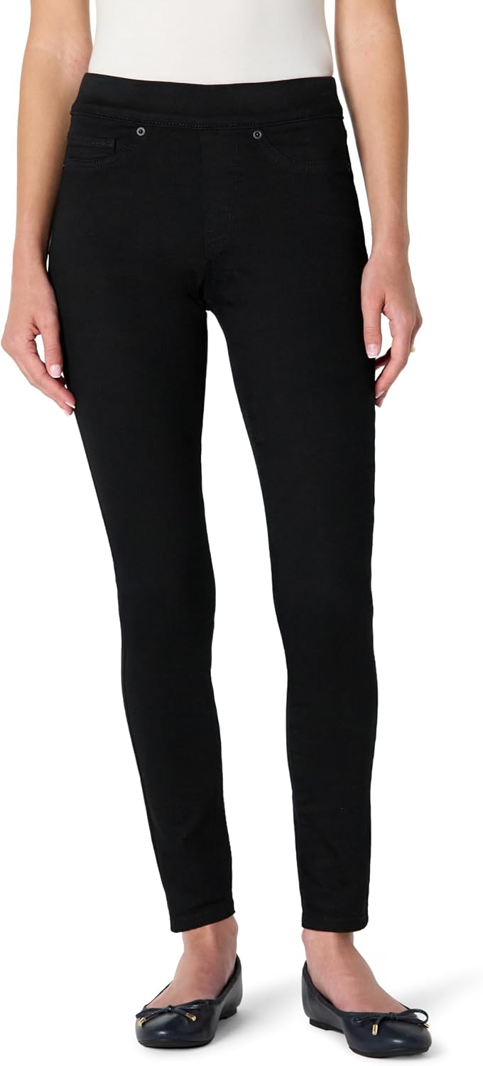 Essentials Women's Stretch Denim Mid-Rise Pull-On Skinny Jegging