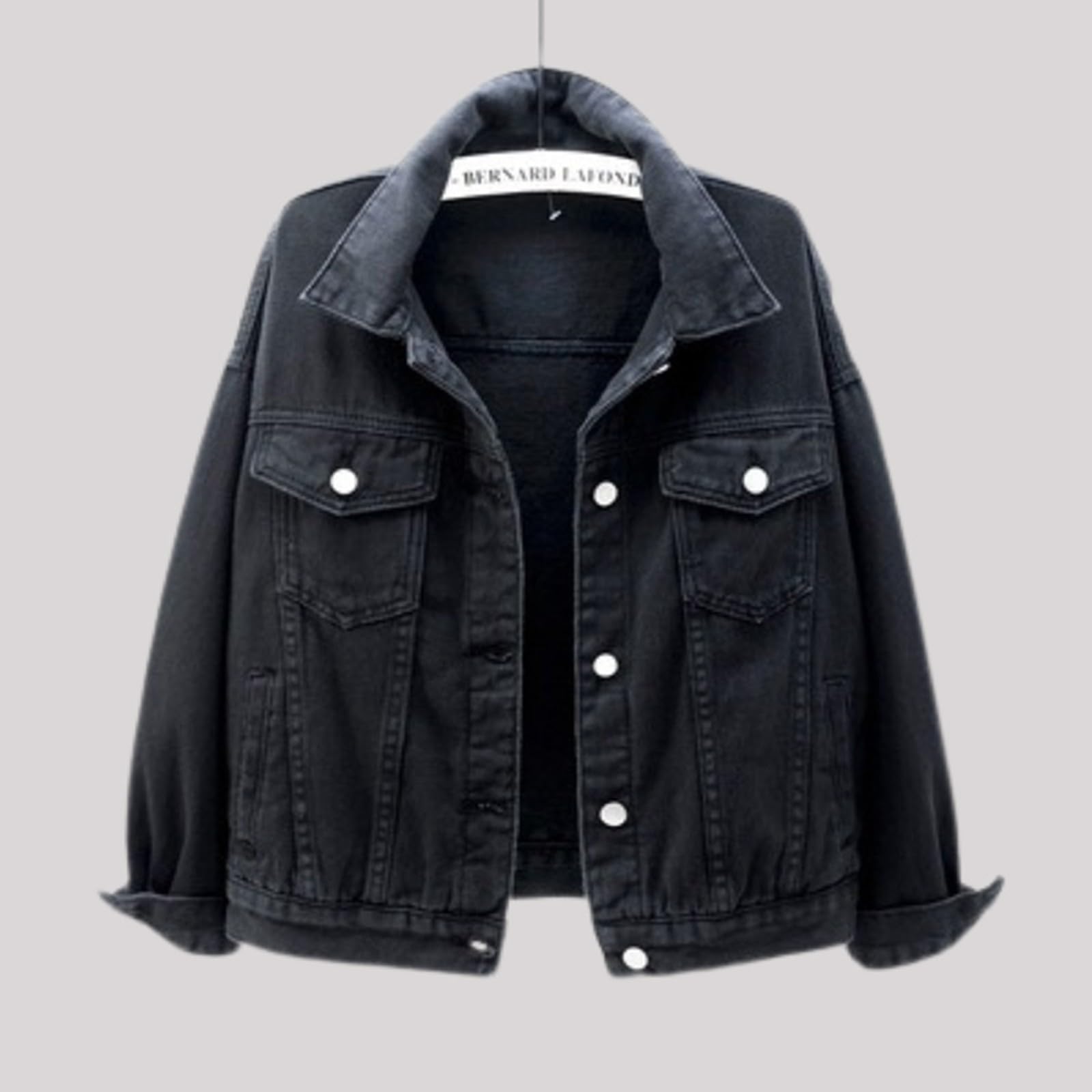 Plus Womens Denim Jackets Long Sleeve Button Jean Coats Fall Jacket With Pockets