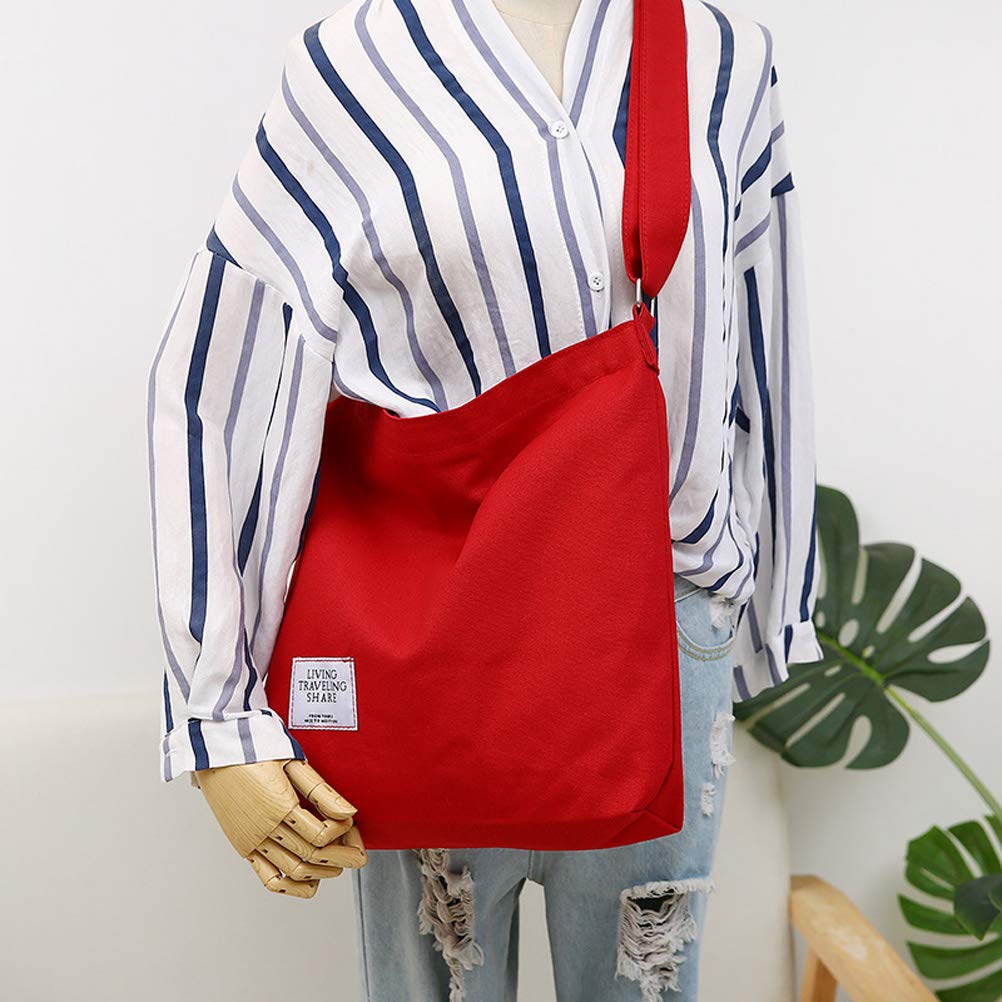 Women's Retro Large Size Canvas Shoulder Bag Hobo Crossbody Handbag Casual Tote
