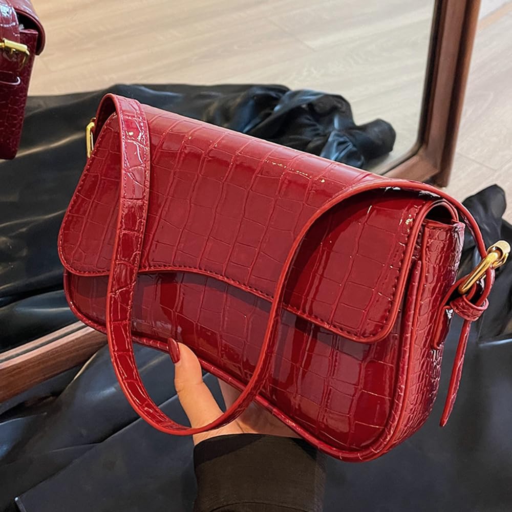 Y2K Shoulder Bag Leather Hobo Bags for Women, Small Cute Clutch Purses Millard Bag