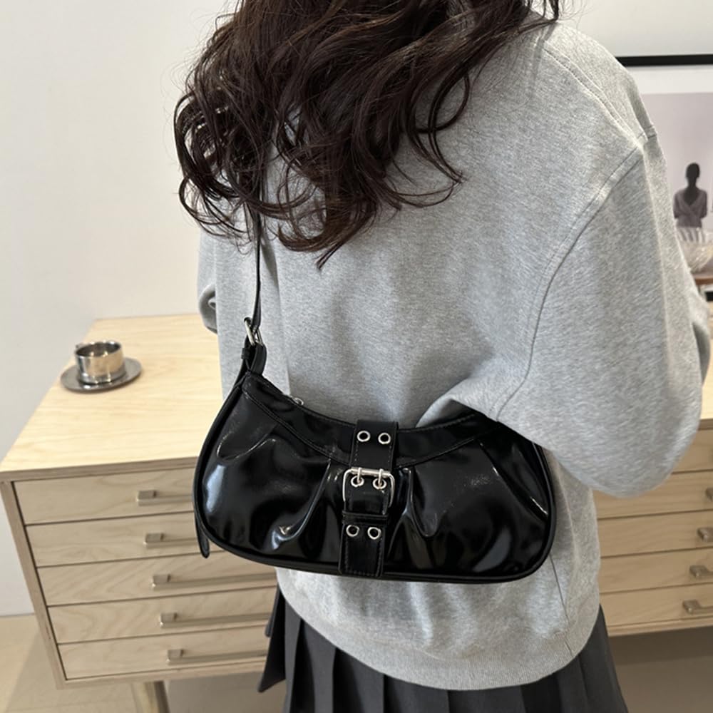 Y2K Shoulder Bag Leather Hobo Bags for Women, Small Cute Clutch Purses Millard Bag