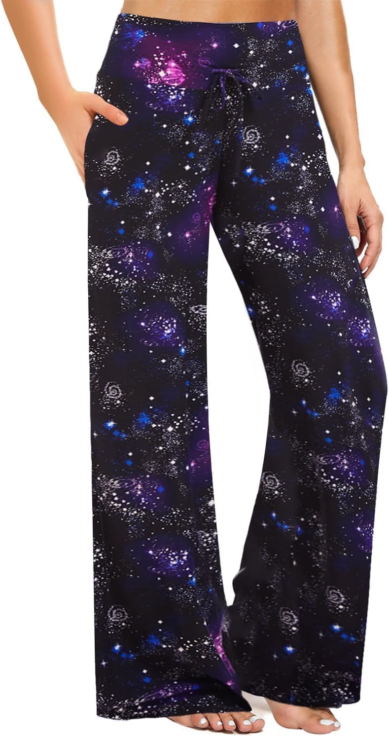 Gaucho  Wide Leg Pants - Palazzo Yoga Pants Lounge Comfy Casual Drawstring