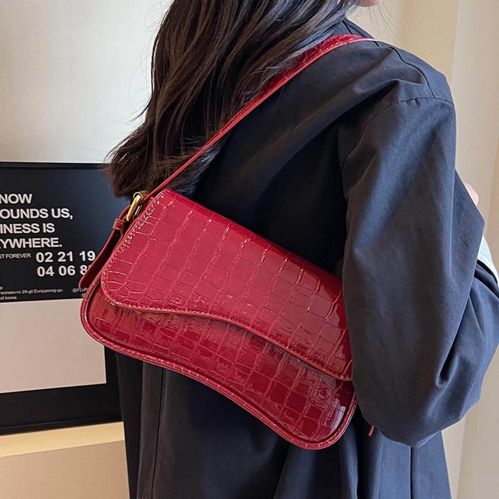 Y2K Shoulder Bag Leather Hobo Bags for Women, Small Cute Clutch Purses Millard Bag