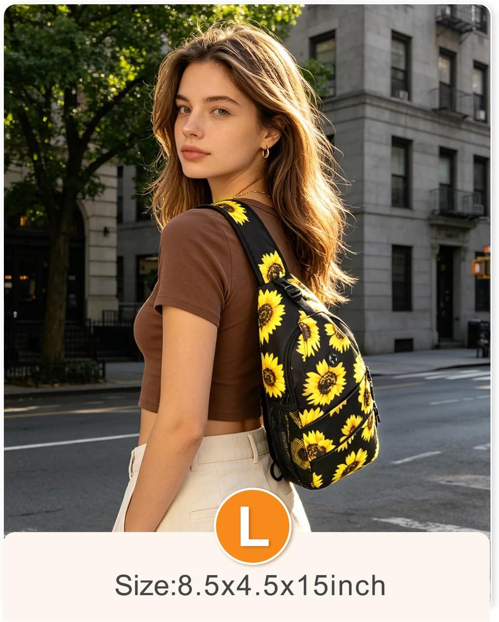 Travel Crossbody Bags for Women Men Trendy Sling Bag Backpack Casual Chest Bag with Convertible Shoulder Strap Waterproof