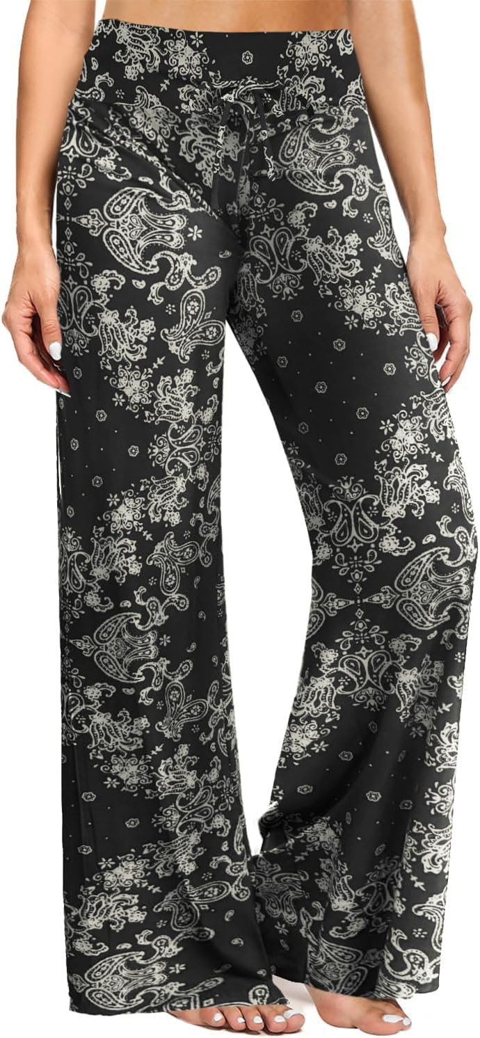 Gaucho  Wide Leg Pants - Palazzo Yoga Pants Lounge Comfy Casual Drawstring