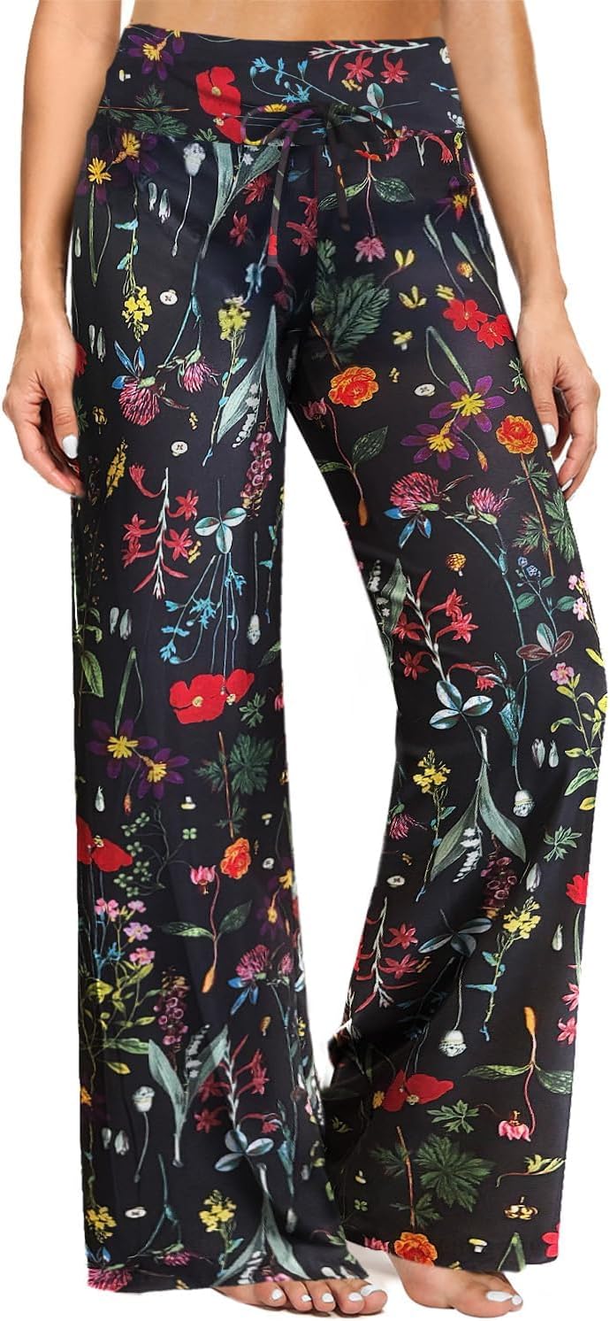Gaucho  Wide Leg Pants - Palazzo Yoga Pants Lounge Comfy Casual Drawstring