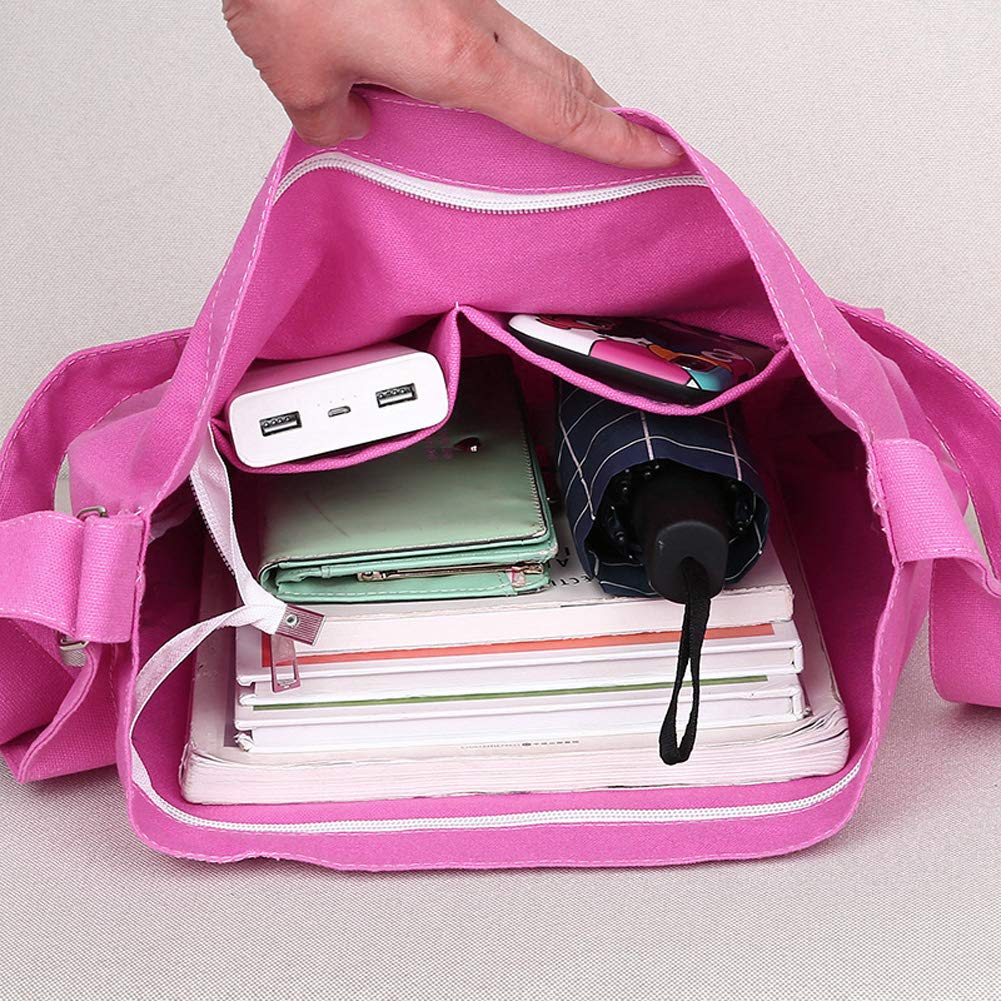 Women's Retro Large Size Canvas Shoulder Bag Hobo Crossbody Handbag Casual Tote