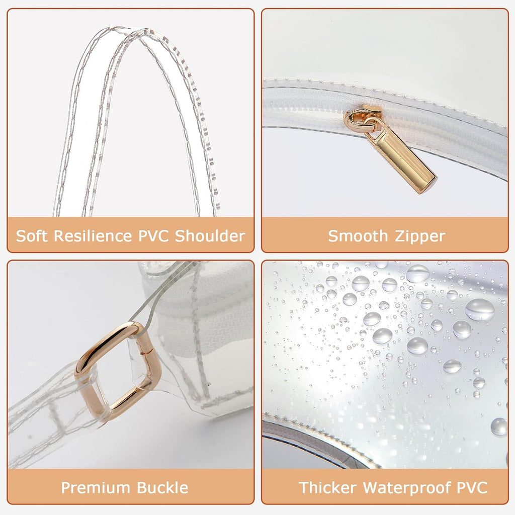 Clear Bag for Stadium Events Women's Purse Handbags Small Purse shoulder bag Crossbody Bag