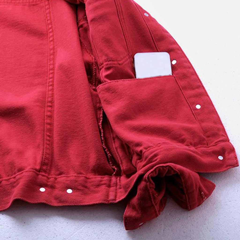 Plus Womens Denim Jackets Long Sleeve Button Jean Coats Fall Jacket With Pockets