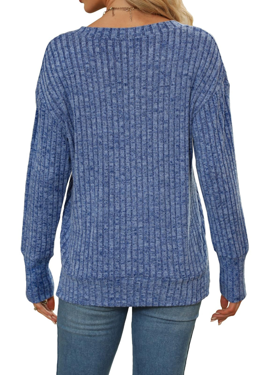 Women's Sweatshirts V Neck Long Sleeve Shirts Casual Fall