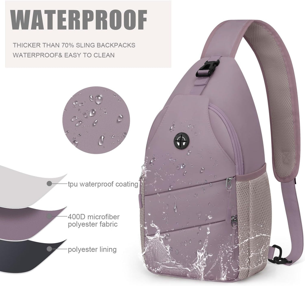 Travel Crossbody Bags for Women Men Trendy Sling Bag Backpack Casual Chest Bag with Convertible Shoulder Strap Waterproof