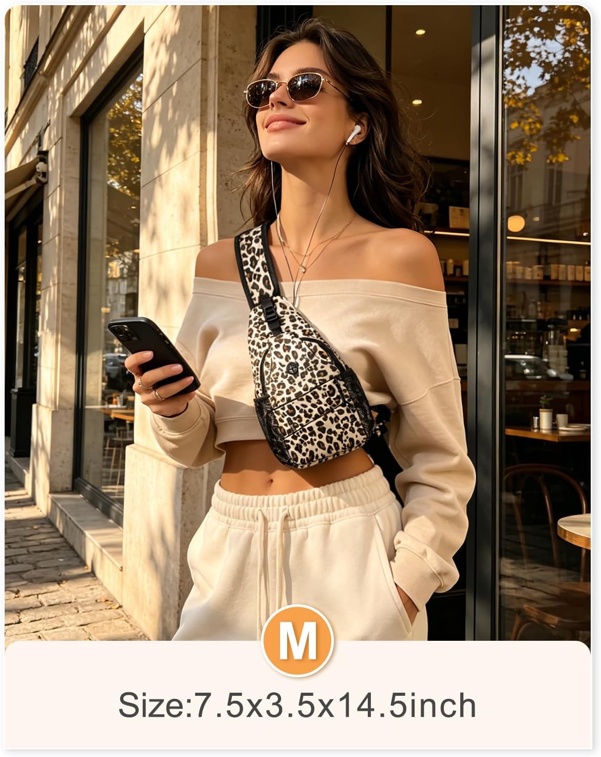 Travel Crossbody Bags for Women Men Trendy Sling Bag Backpack Casual Chest Bag with Convertible Shoulder Strap Waterproof
