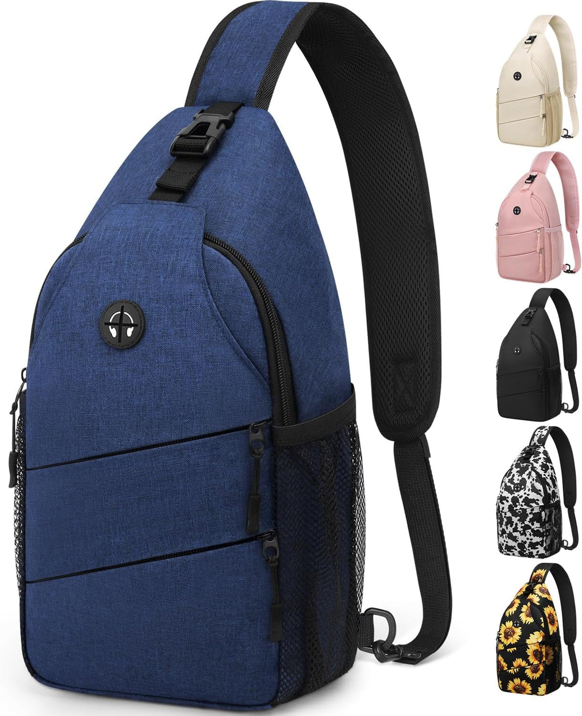Travel Crossbody Bags for Women Men Trendy Sling Bag Backpack Casual Chest Bag with Convertible Shoulder Strap Waterproof