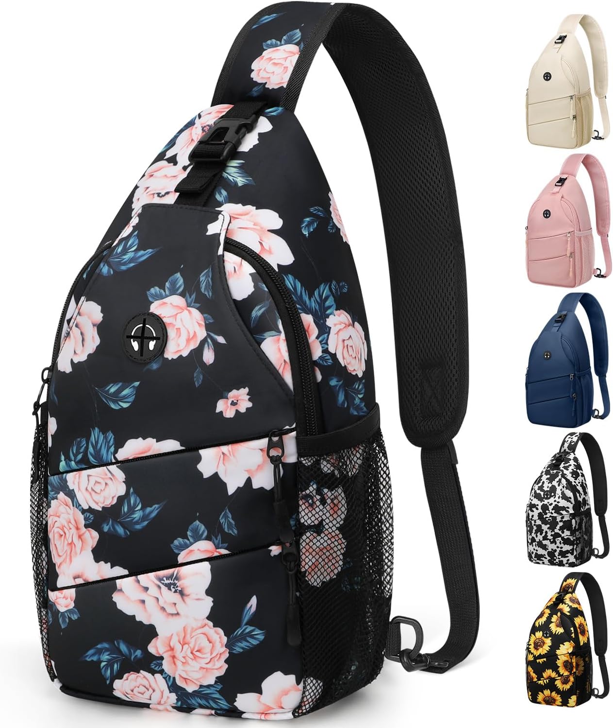Travel Crossbody Bags for Women Men Trendy Sling Bag Backpack Casual Chest Bag with Convertible Shoulder Strap Waterproof