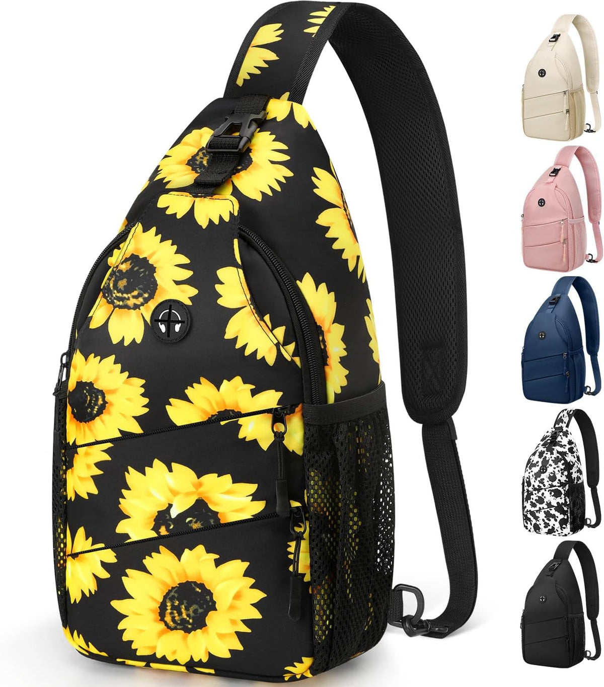 Travel Crossbody Bags for Women Men Trendy Sling Bag Backpack Casual Chest Bag with Convertible Shoulder Strap Waterproof