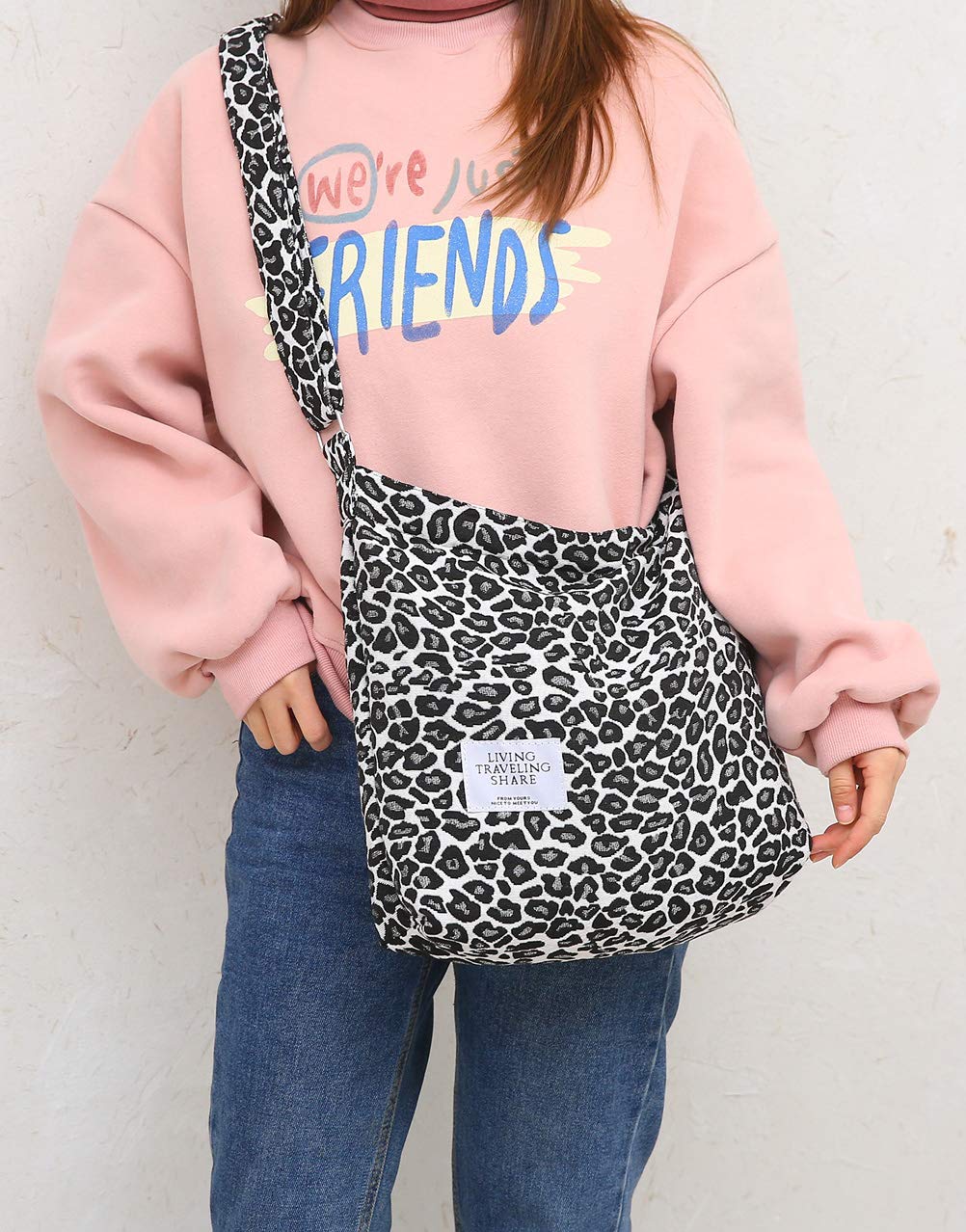 Women's Retro Large Size Canvas Shoulder Bag Hobo Crossbody Handbag Casual Tote