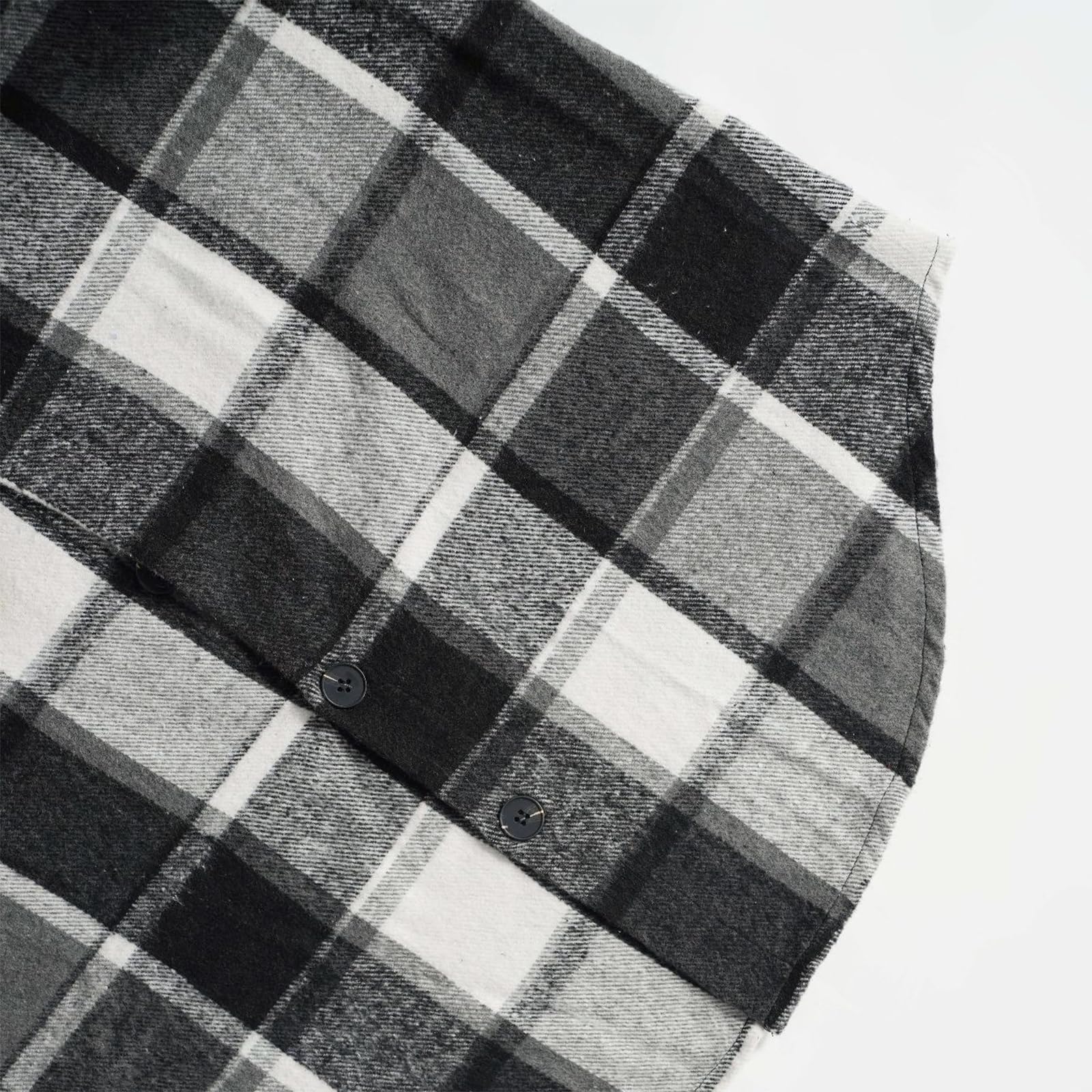 Plaid Vest Cardigan for Women Sleeveless waistcoat Comfy Button Down jacket
