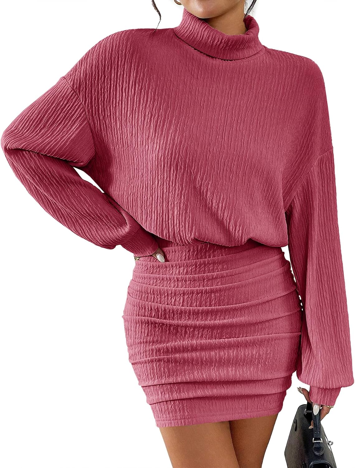 Long Sleeve Mini Dress for Women Formal Wedding Party