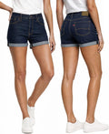 Denim Shorts with Folded Hem