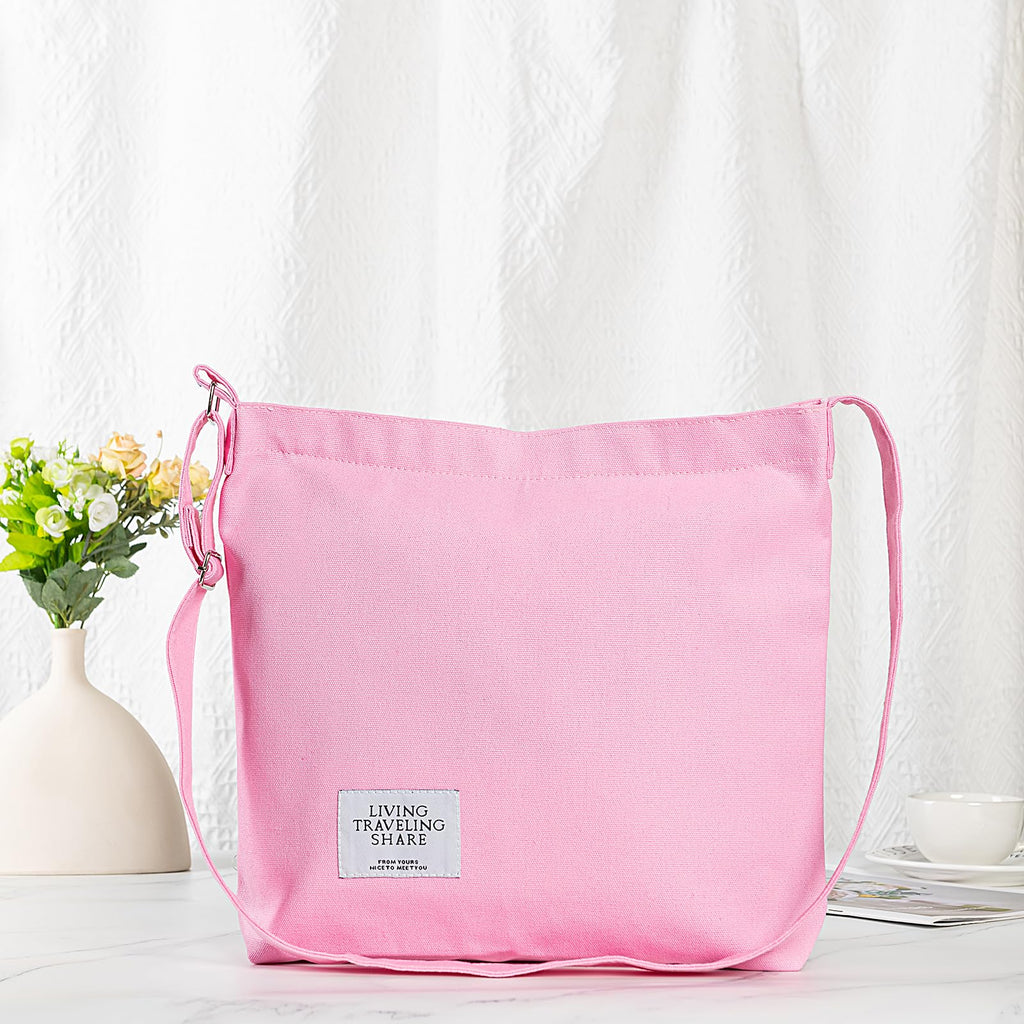 Women's Retro Large Size Canvas Shoulder Bag Hobo Crossbody Handbag Casual Tote