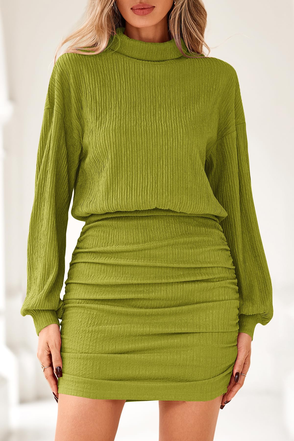 Long Sleeve Mini Dress for Women Formal Wedding Party