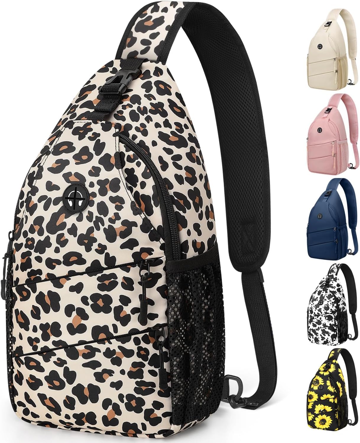 Travel Crossbody Bags for Women Men Trendy Sling Bag Backpack Casual Chest Bag with Convertible Shoulder Strap Waterproof